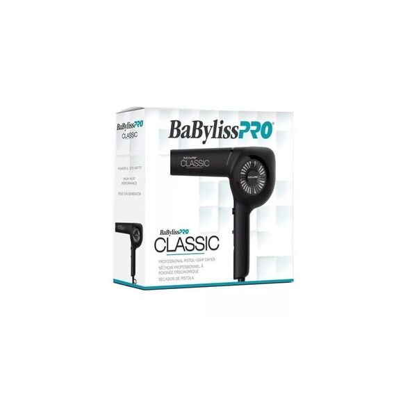 Babyliss Pro BaBylissPRO Nano Titanium BB5175UC Classic Black Dryer - Picture 1 of 5